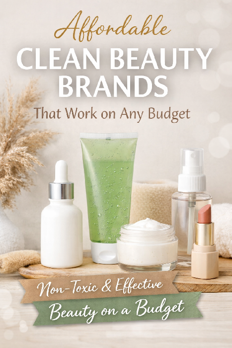 Affordable beauty products arranged together