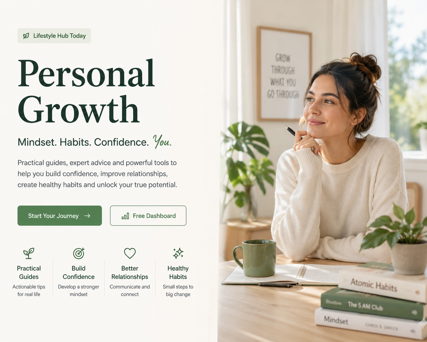 Women reflecting together as part of a personal growth journey
